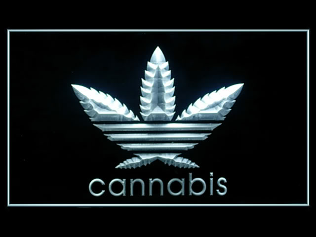 Cannabis Bar White Neon Light Sign
