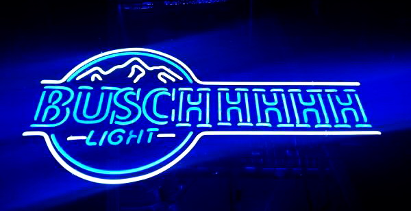 Busch Beer St Louis Blues Hockey Neon Sign Tube