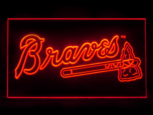 Atlanta Braves Baseball Display Shop Neon Light Sign