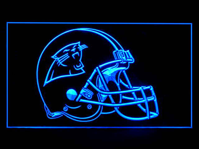 Carolina Panthers Helmet Display Led Light Sign