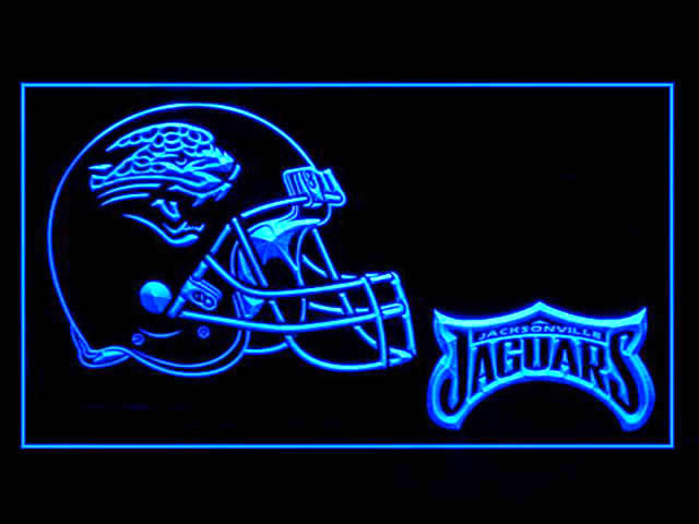 Jacksonville Jaguars Helmet Script Shop Neon Light Sign