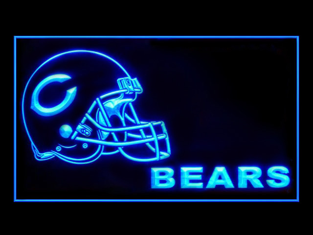 Chicago Bears Helmet Shop Neon Light Sign