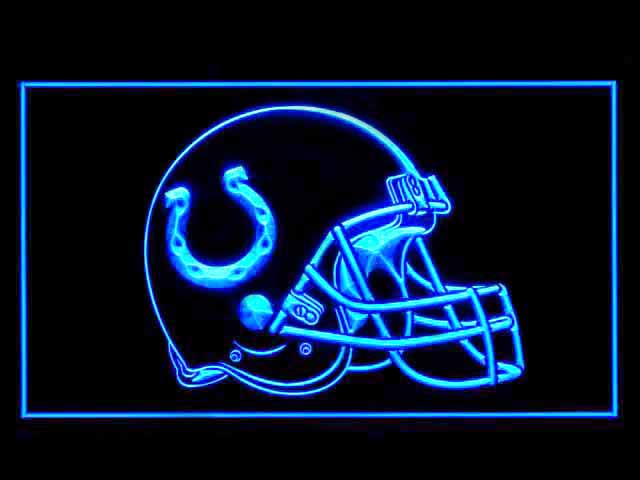 Indianapolis Colts Helmet Display Shop Neon Light Sign