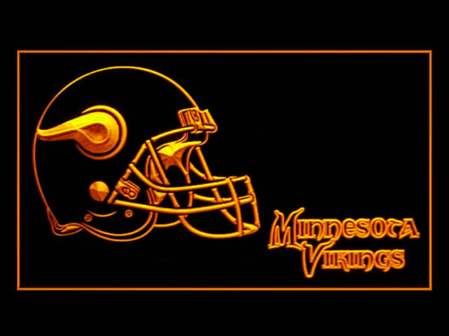 Minnesota Vikings Helmet Shop Neon Light Sign