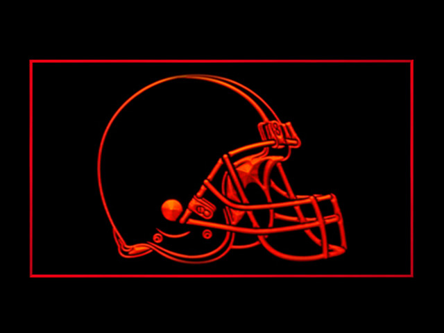 Cleveland Browns Helmet Display Shop Neon Light Sign