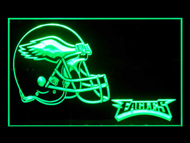 Philadelphia Eagles Helmet Shop Neon Light Sign