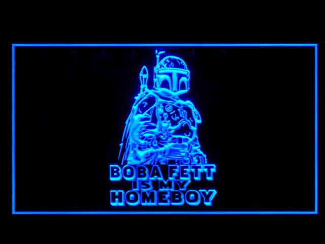 Boba Fett Star Wars Bounty Hunters Neon Light Sign