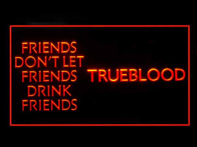 True Blood Red Display Neon Light Sign