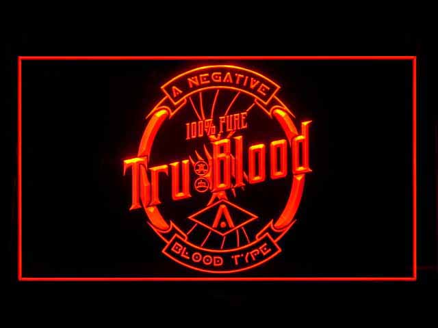 True Blood Label Blood Type Neon Light Sign