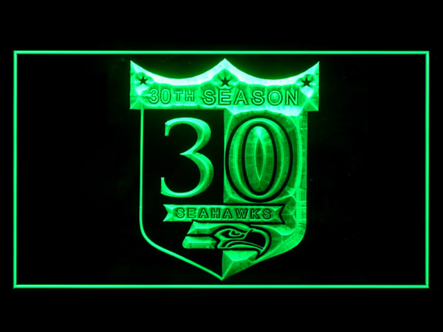 Seattle Seahawk 30th Anniversary Shop Neon Light Sign