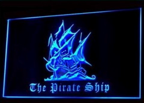 Personalized SUNKEN PIRATE SHIP 7 tap handle display W/ LIGHTED BAR SIGN 
