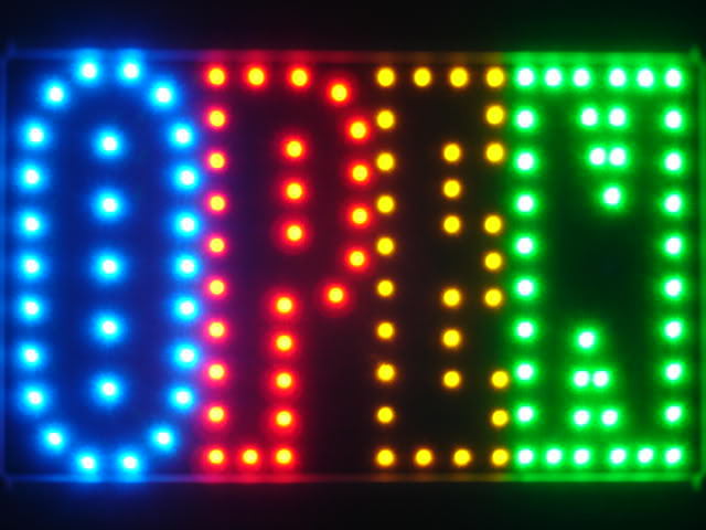 OPEN 4 Colors LED Business Neon Light Sign