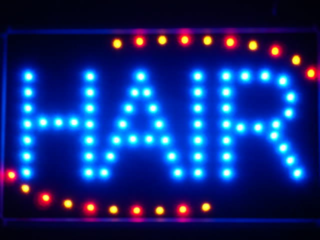 Hair Cut Salon OPEN LED Neon Light Sign