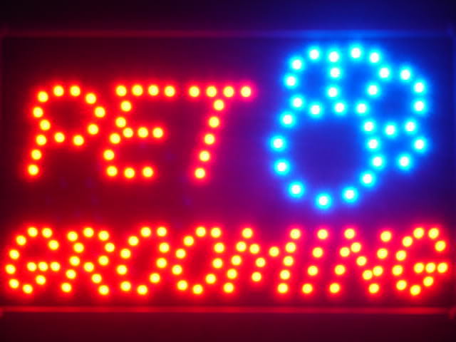 Pet Grooming Dog Shop LED Light Sign