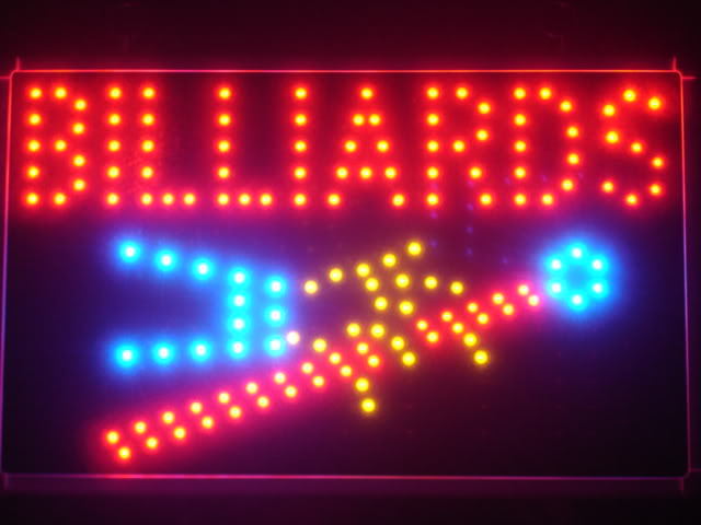 Billiards Pool LED Business Neon Light Sign