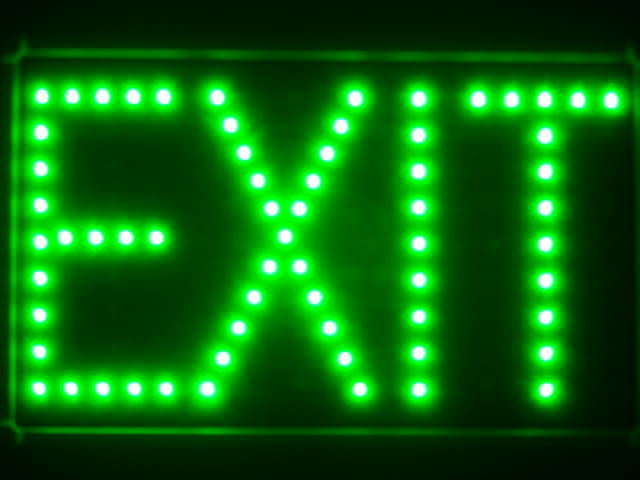 EXIT Green LED Neon Light Sign