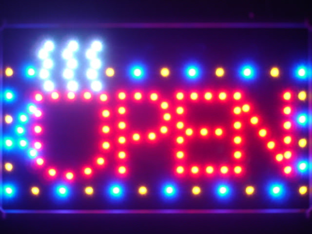OPEN Coffee Cup LED Neon Light Sign Whiteboard