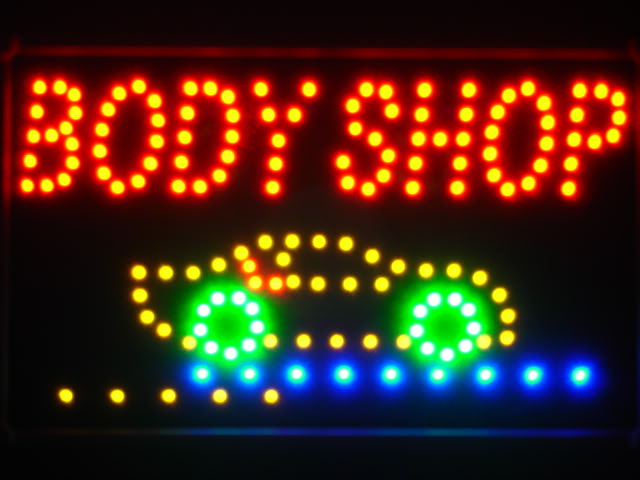 Body Shop Car LED Neon Light Sign