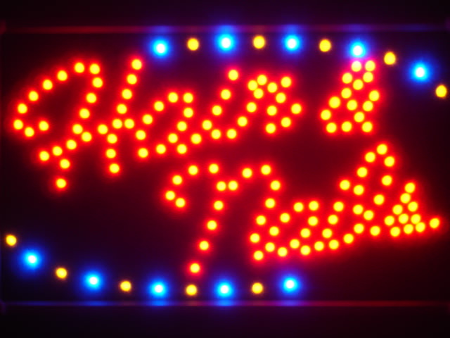 Hair & Nails Neon Light Sign Whiteboard