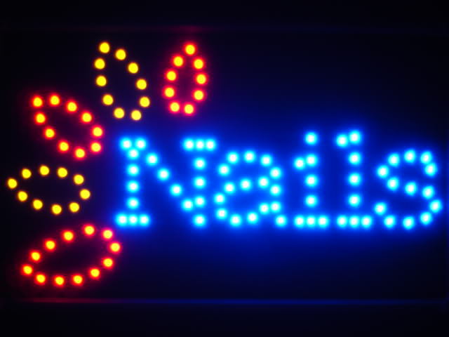 Nails Led Neon Sign Whiteboard