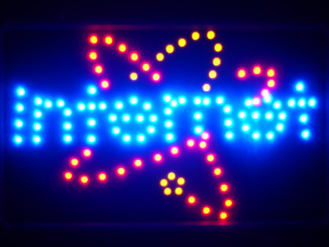 Internet Cafe Shop Led Neon Sign WhiteBoard