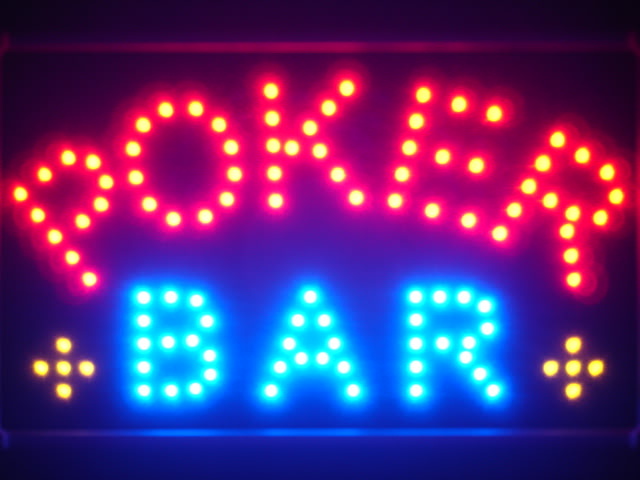 Poker Bar Room Casino Led Neon Sign WhiteBoard