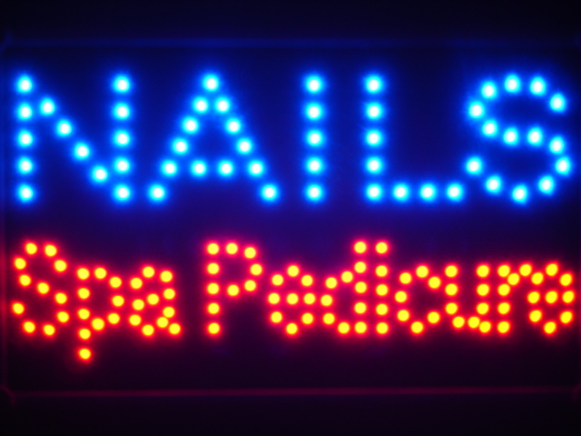 Nails Spa Pedicure Led Neon Sign WhiteBoard