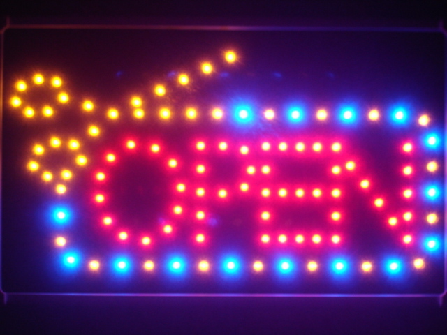 Barber Hair Cut OPEN Scissor LED Neon Sign