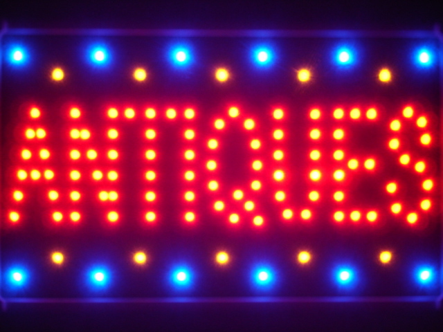 Antiques Shop Led Neon Sign WhiteBoard