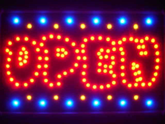 OPEN Cartoon Bar Beer Led Neon Sign WhiteBoard