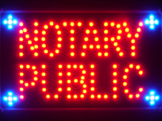 Notary Public Service Led Neon Sign WhiteBoard