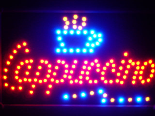 Cappuccino Coffee Cup Cafe Led Neon Sign