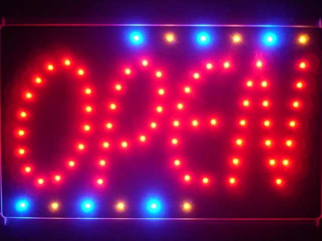 OPEN NEW Style Led Neon Sign WhiteBoard