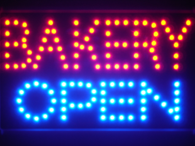 Bakery OPEN Shop Cafe Led Neon Sign WhiteBoard