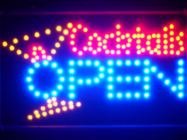 Cocktails OPEN Bar Led Neon Sign WhiteBoard