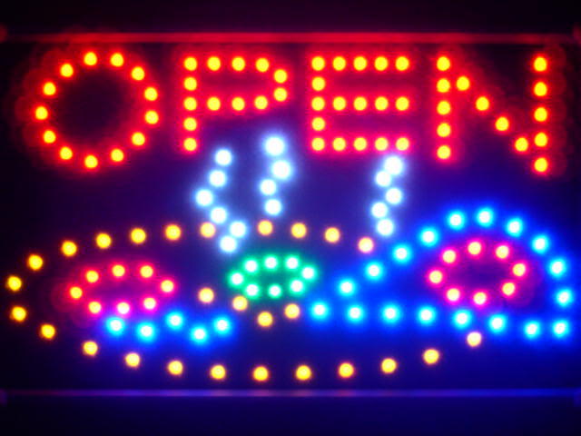 Pizza Shop OPEN LED Cafe Neon Light Sign