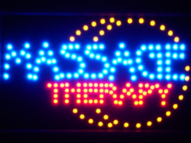 Massage Therapy LED Neon Light Sign Whiteboard
