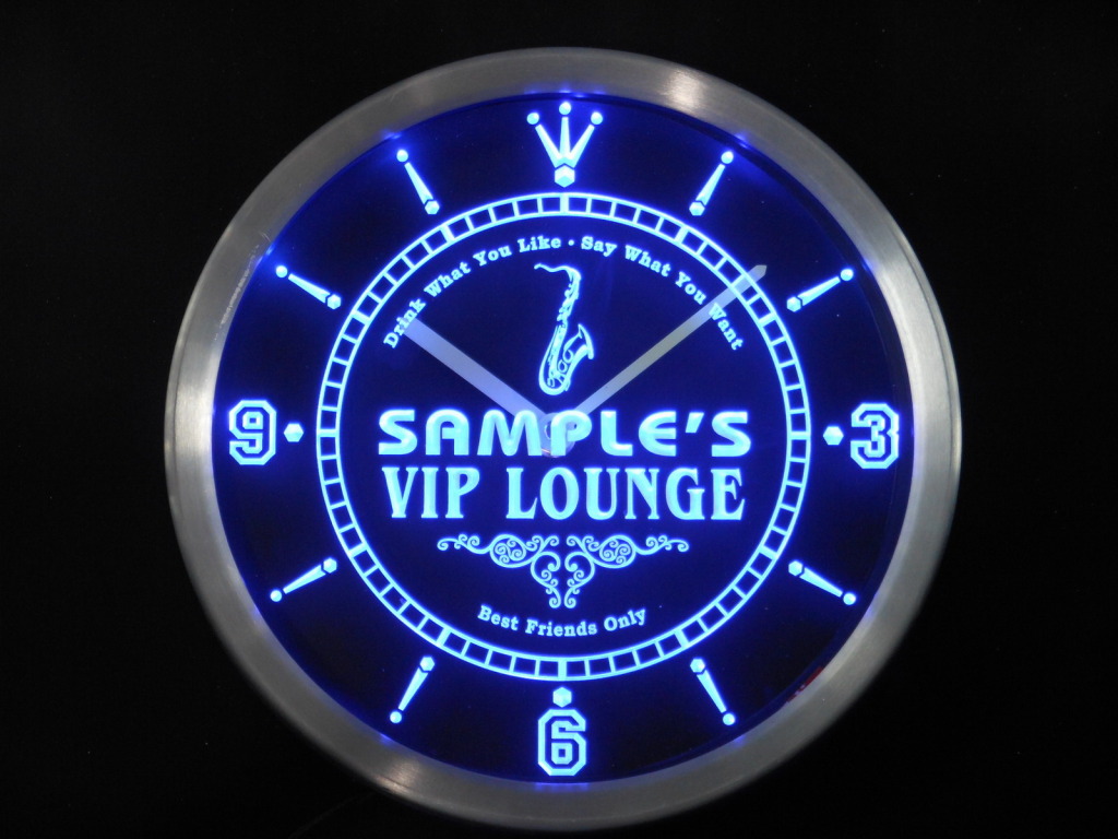 Name Personalized Custom VIP Lounge Best Friend LED Clock