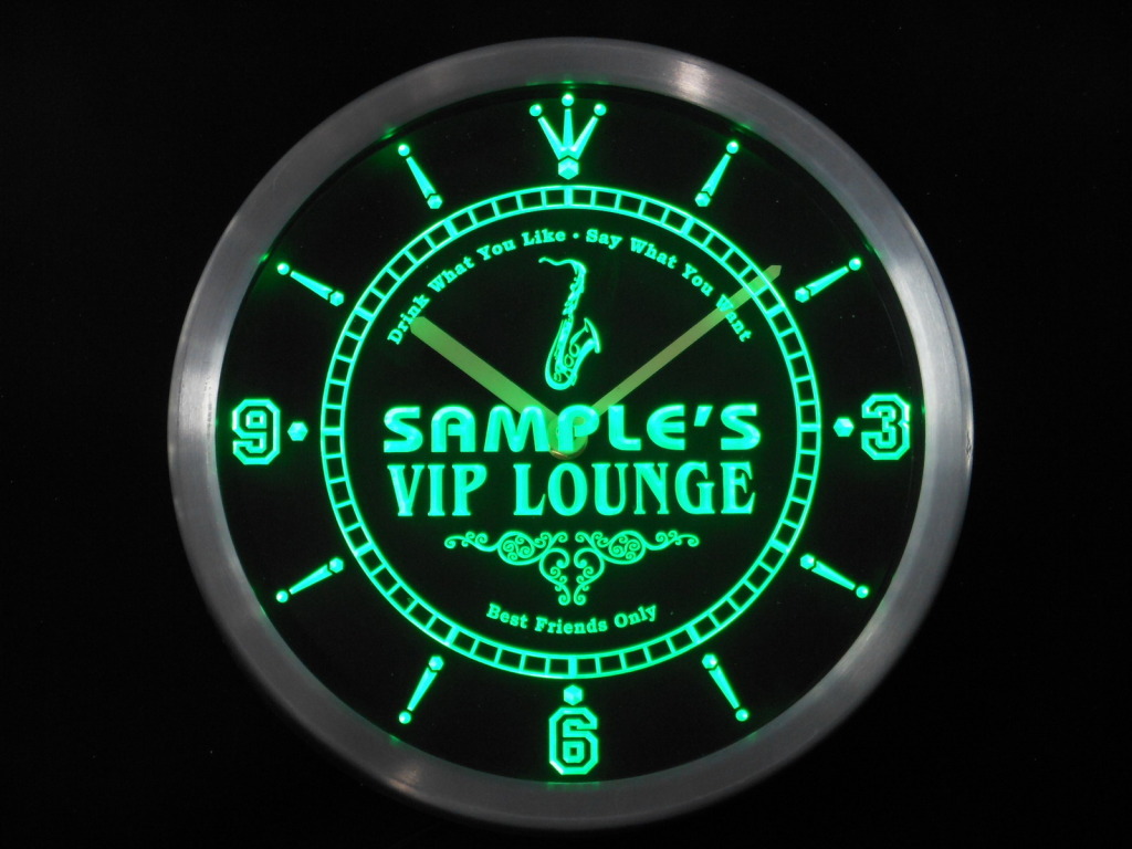 Name Personalized Custom VIP Lounge Best Friend LED Clock