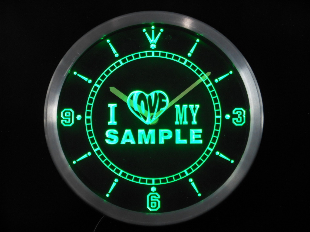 Personalized Custom I Love My Bar LED Clock